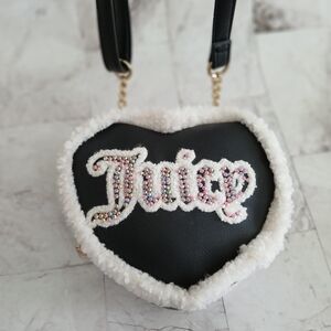 Juicy Couture Heart-Shaped Black and White Bag